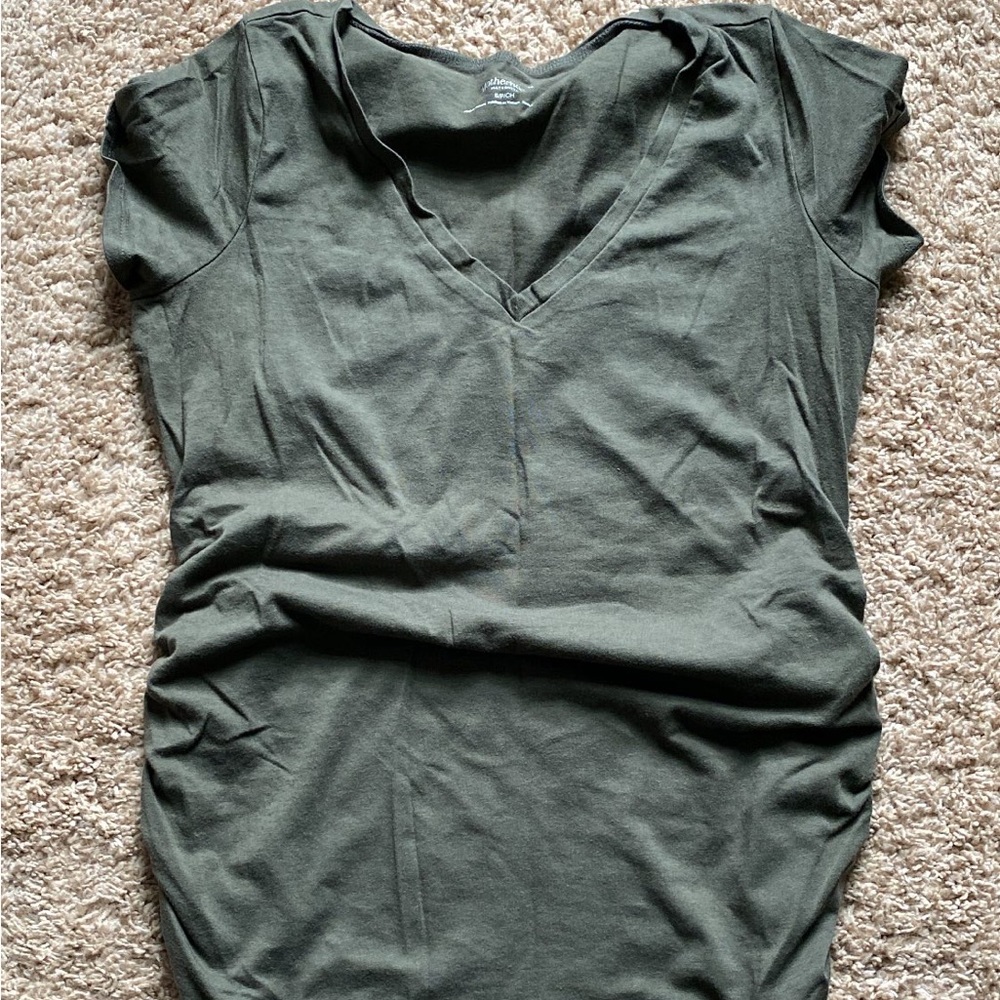 Maternity T-shirt , army green color. Gently used
